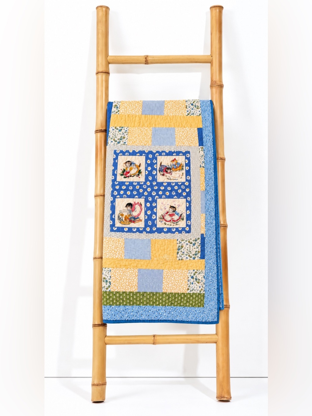 Handmade Kitten Patchwork Quilt Throw Blanket Cat Lovers Flannel Backing 51 x 70